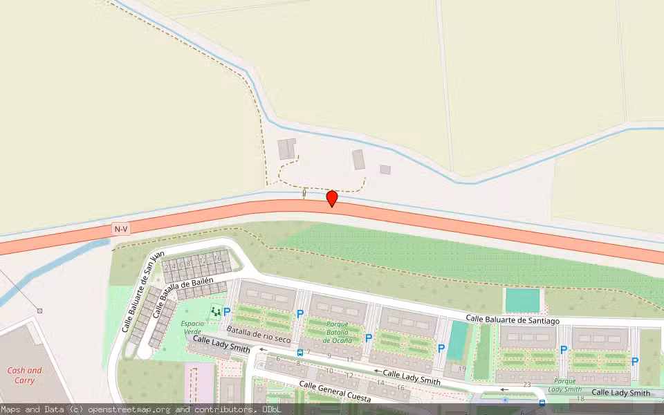 Mapa de Subasta Inmueble (Nave industrial) en Badajoz
