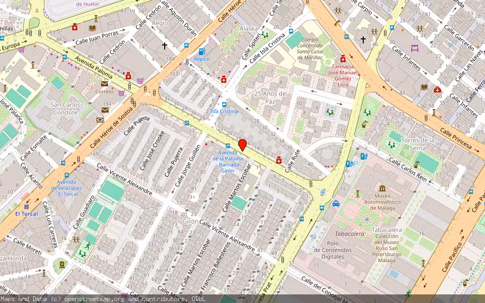 Mapa de Subasta Inmueble (Vivienda) en Málaga