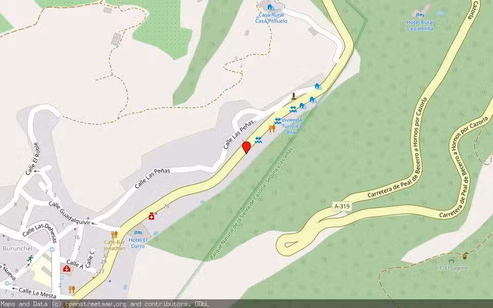 Mapa de Subasta Inmueble (Garaje) en Cazorla, Jaén