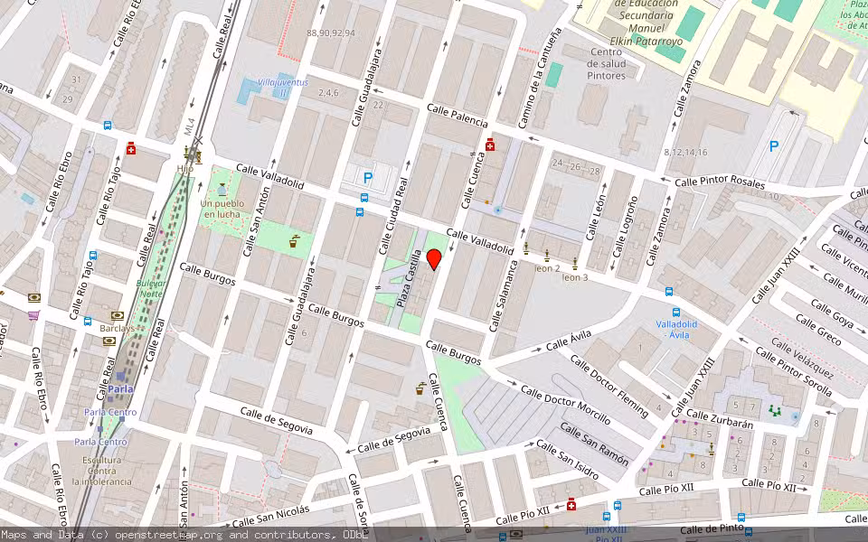 Mapa de Subasta Inmueble (Vivienda) en Parla, Madrid