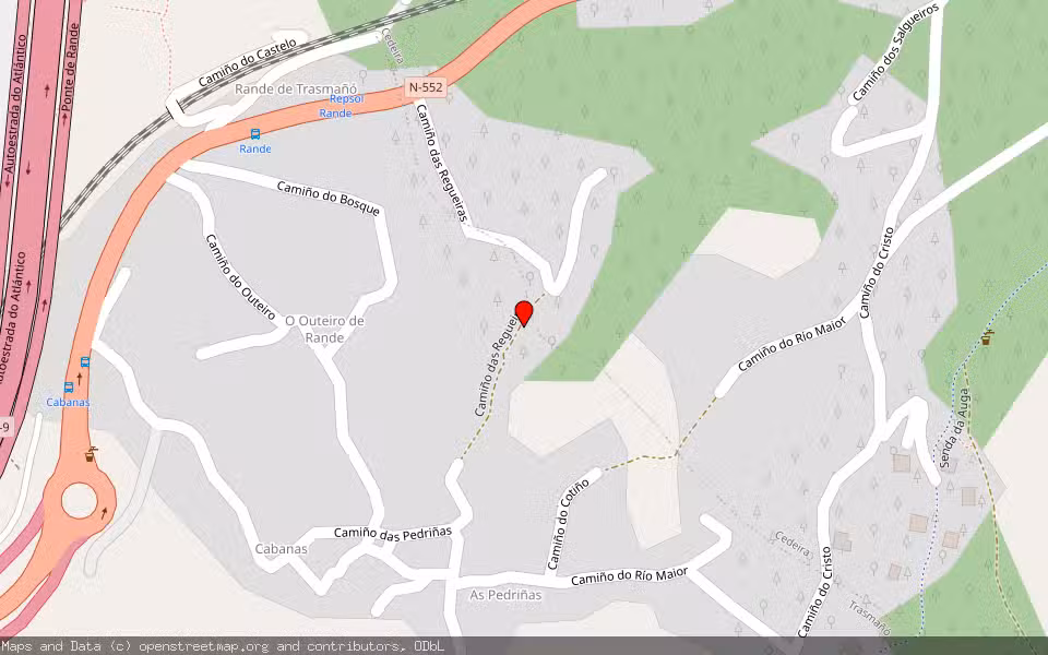 Mapa de Subasta Inmueble (Finca rústica) en Las Regueiras, Asturias