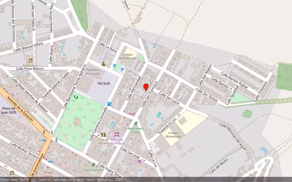 Mapa de Subasta Inmueble (Vivienda) en Azuaga, Badajoz