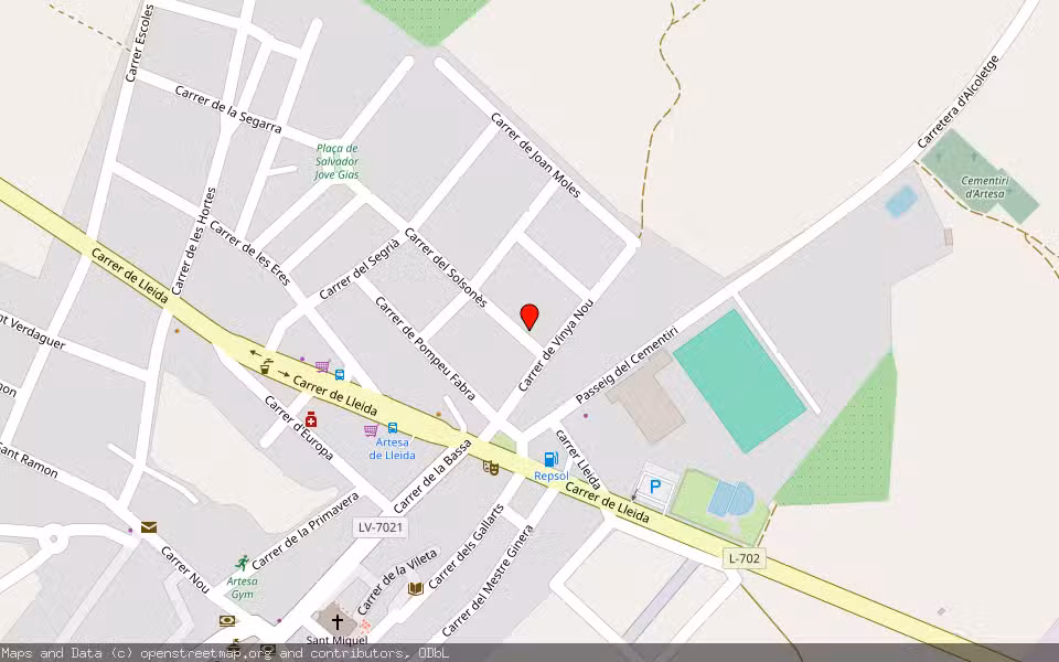 Mapa de Subasta Inmueble (Vivienda) en Artesa De Lleida, Lleida