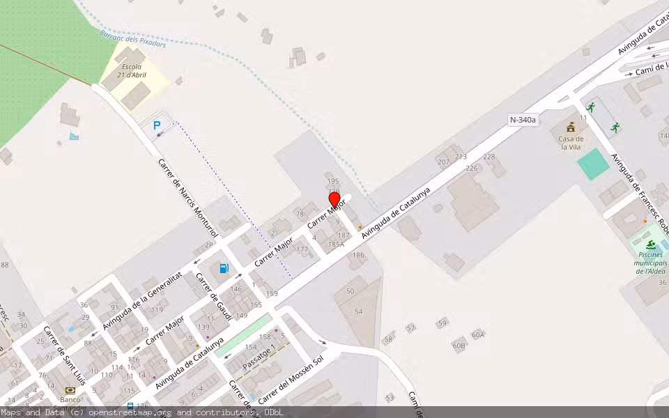 Mapa de Subasta Inmueble (Vivienda) en L'aldea, Tarragona