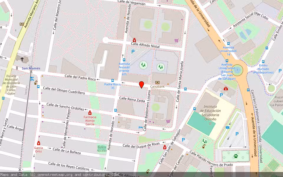 Mapa de Subasta Inmueble (Garaje) en Leon, León