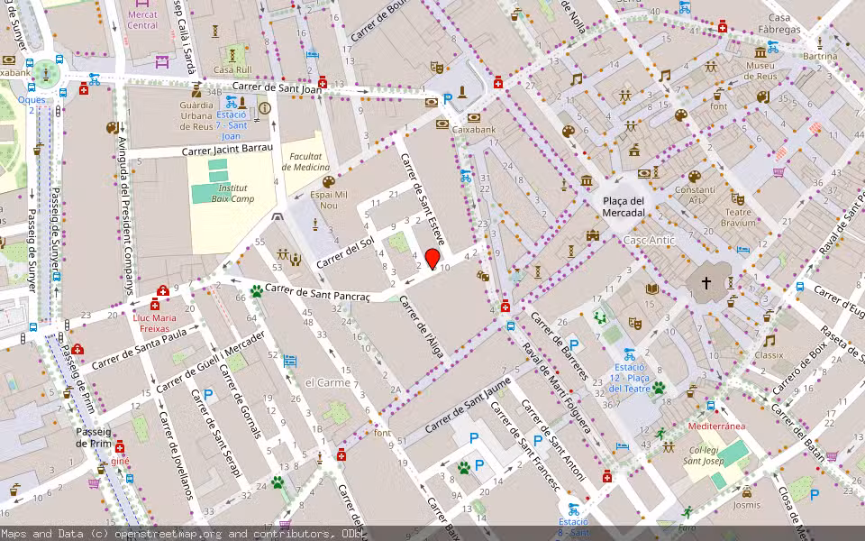Mapa de Subasta Inmueble (Vivienda) en Reus, Tarragona