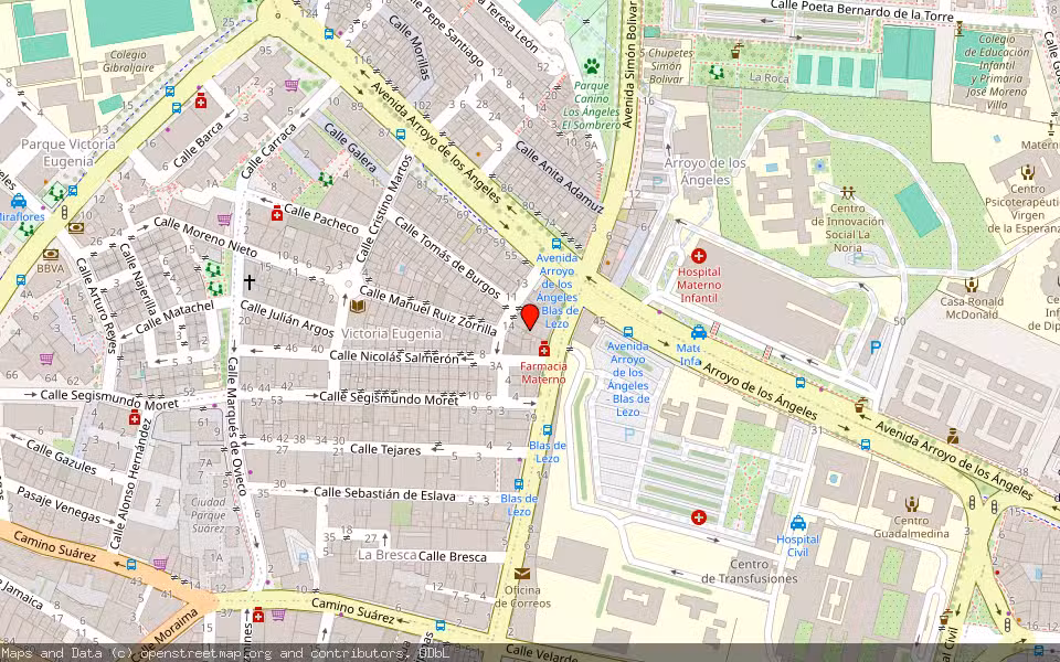 Mapa de Subasta Inmueble (Vivienda) en Malaga, Málaga