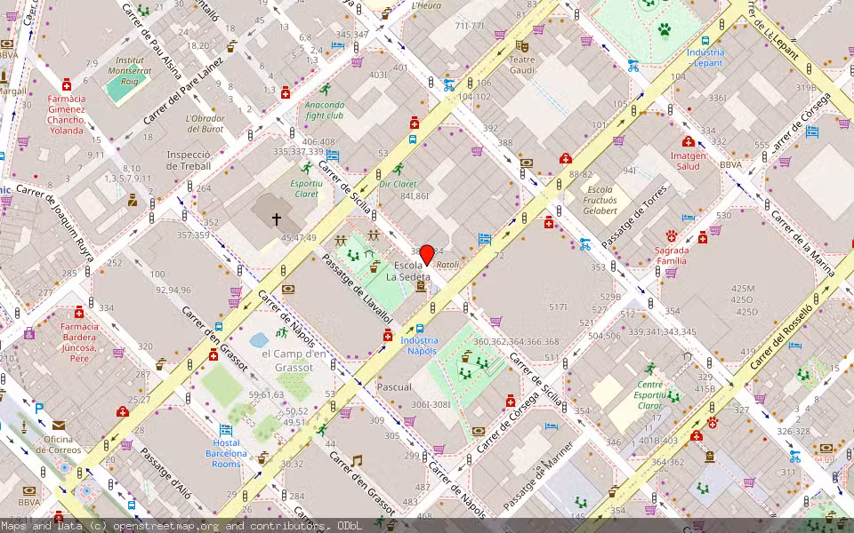 Mapa de Subasta Inmueble (Vivienda) en Barcelona