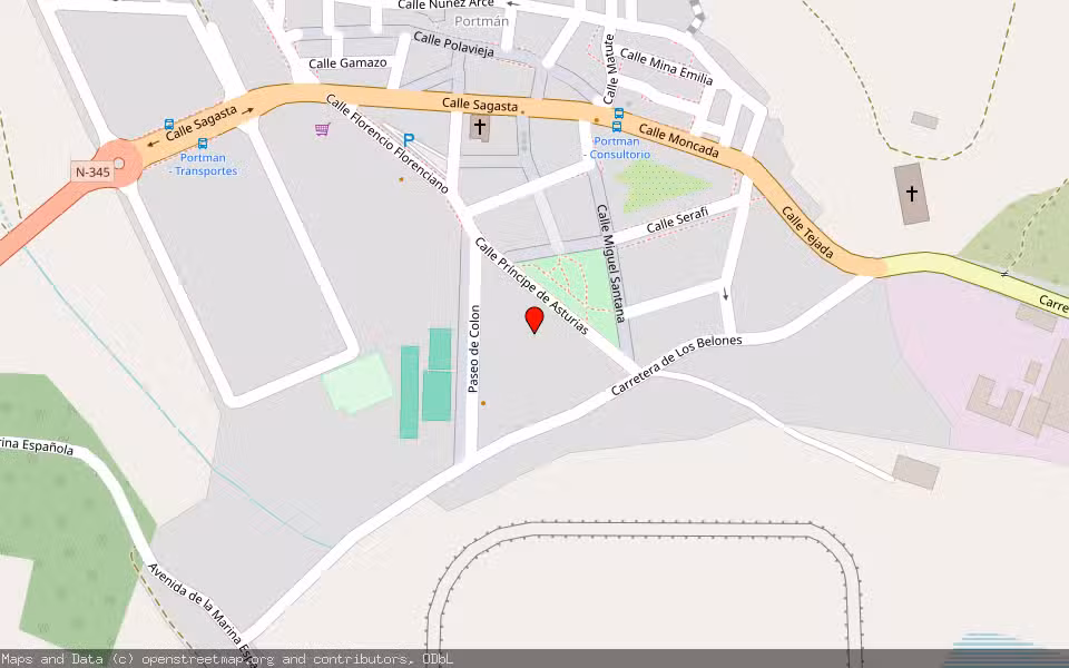 Mapa de Subasta Inmueble (Garaje) en La Unión, Murcia