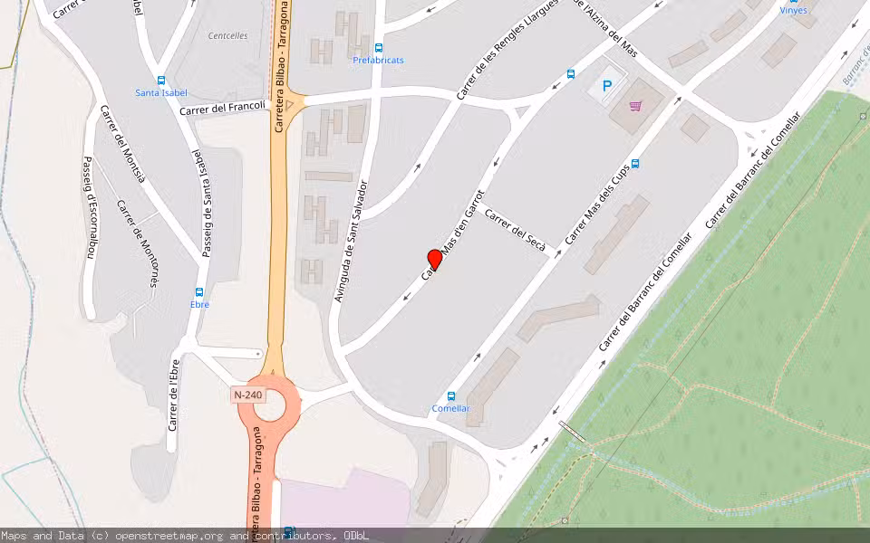 Mapa de Subasta Inmueble (Garaje) en Tarragona