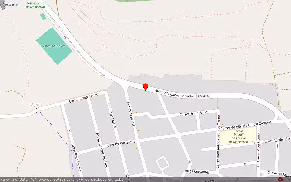 Mapa de Subasta Inmueble (Garaje) en Montserrat, Valencia/València