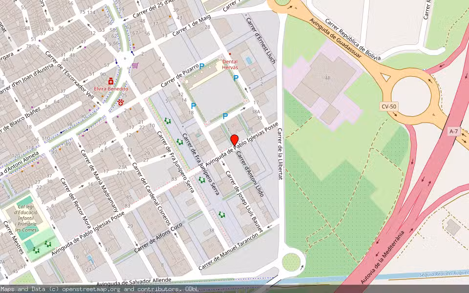 Mapa de Subasta Inmueble (Garaje) en L'alcudia, Valencia/València