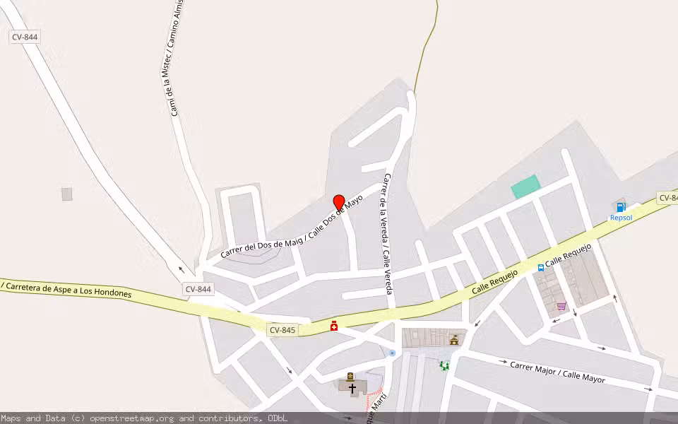Mapa de Subasta Inmueble (Vivienda) en Hondon De Las Nieves, Alicante/Alacant