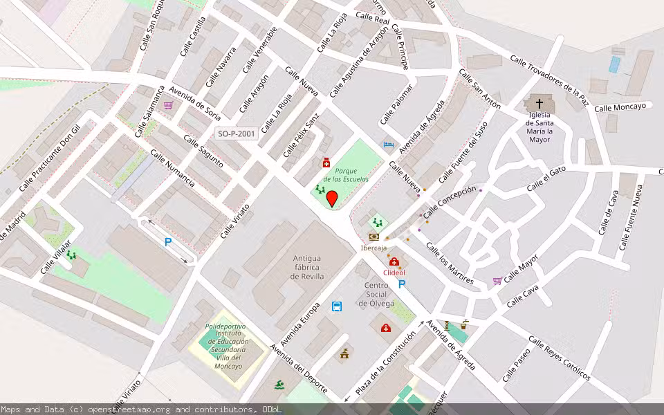 Mapa de Subasta Inmueble (Vivienda) en Ólvega, Soria