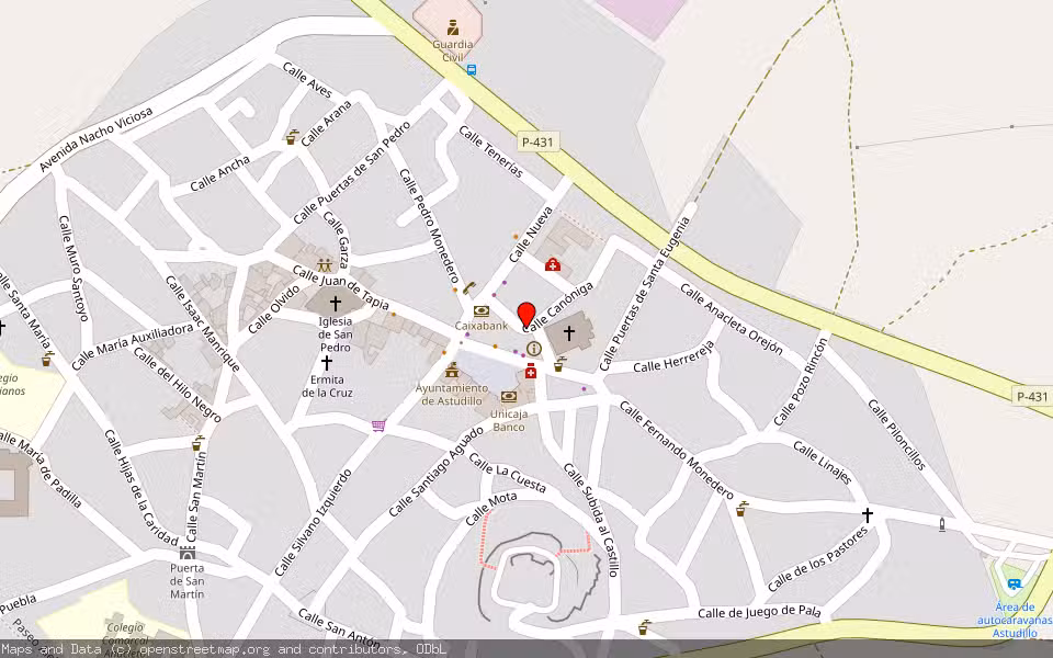 Mapa de Subasta Inmueble (Vivienda) en Astudillo, Palencia