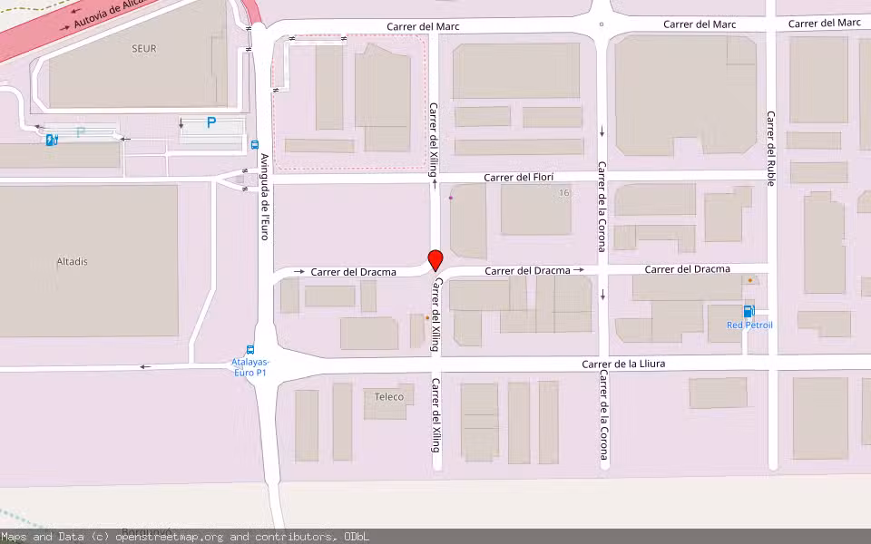 Mapa de Subasta Inmueble (Garaje) en Alicante, Alicante/Alacant
