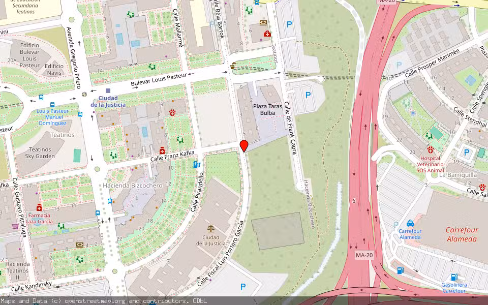 Mapa de Subasta Inmueble (Vivienda) en Málaga