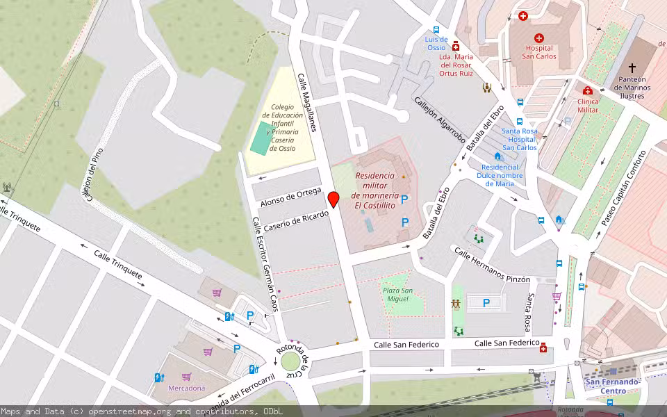 Mapa de Subasta Inmueble (Vivienda) en San Fernando, Cádiz