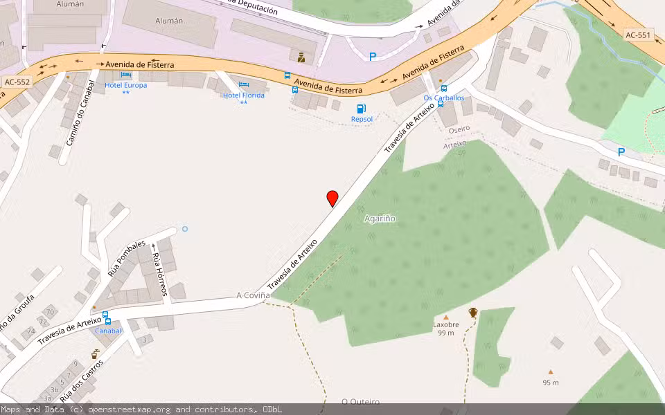 Mapa de Subasta Inmueble (Finca rústica) en Arteixo, A Coruña