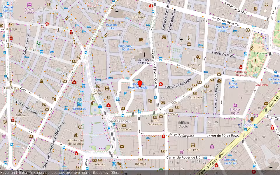 Mapa de Subasta Inmueble (Local comercial) en Valencia, Valencia/València