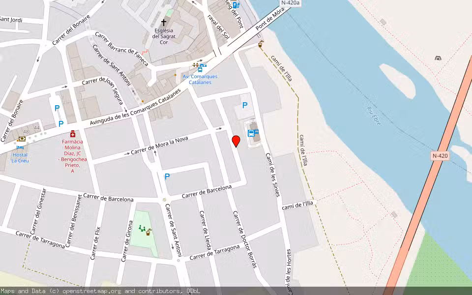 Mapa de Subasta Inmueble (Local comercial) en Mora D'ebre, Tarragona