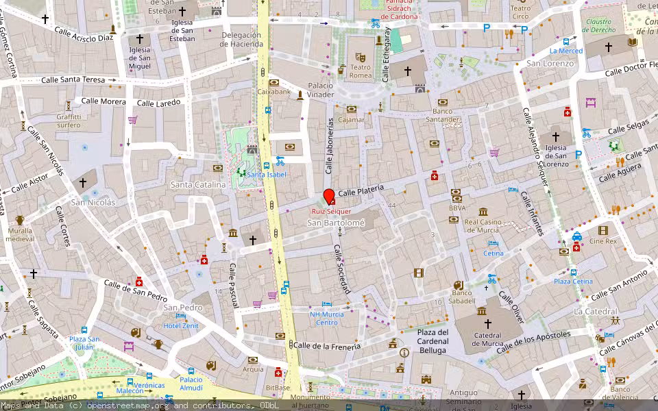 Mapa de Subasta Inmueble (Vivienda) en Murcia