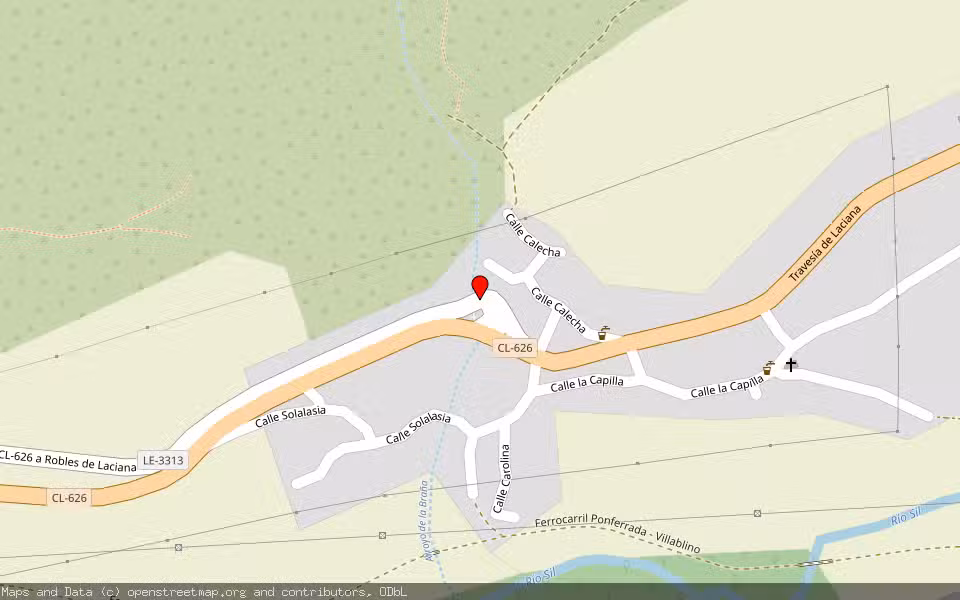 Mapa de Subasta Inmueble (Vivienda) en Villaseca De Laciana, León