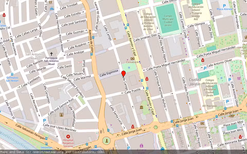 Mapa de Subasta Inmueble (Local comercial) en Cartagena, Murcia