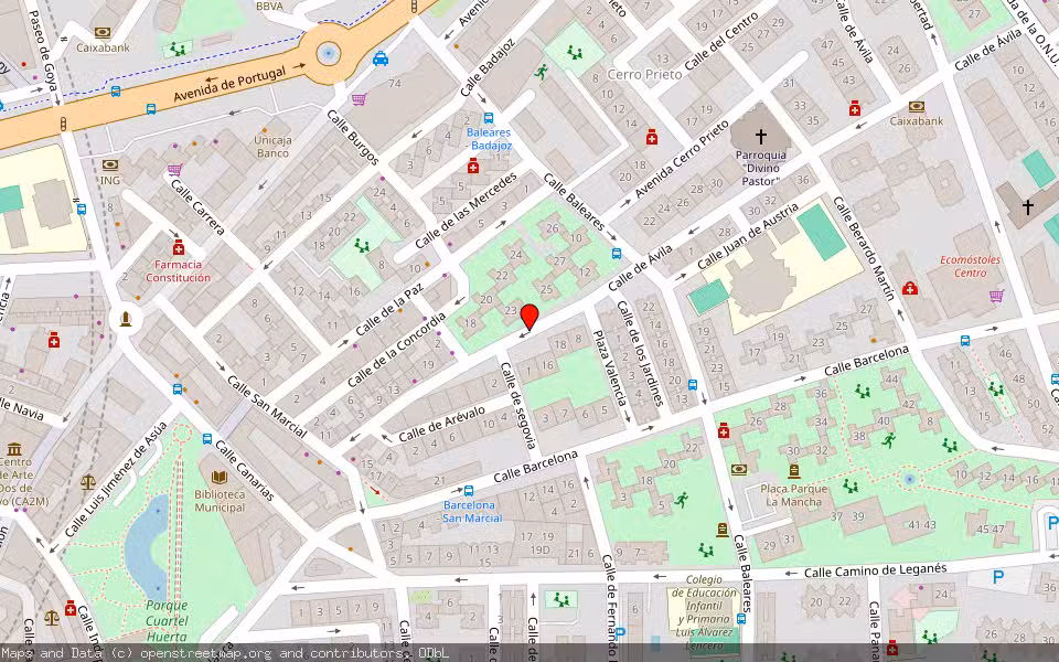 Mapa de Subasta Inmueble (Vivienda) en Móstoles, Madrid