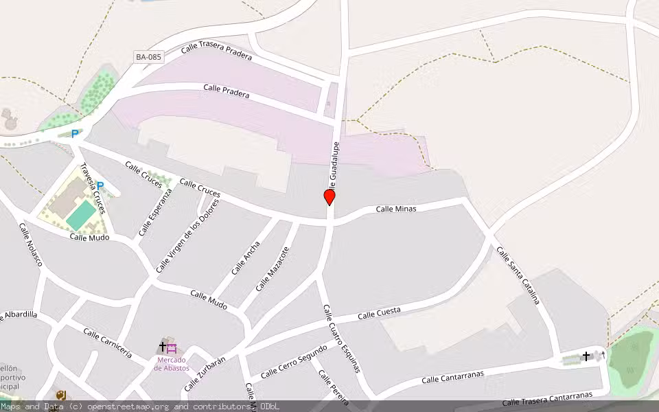 Mapa de Subasta Inmueble (Vivienda) en Berlanga, Badajoz