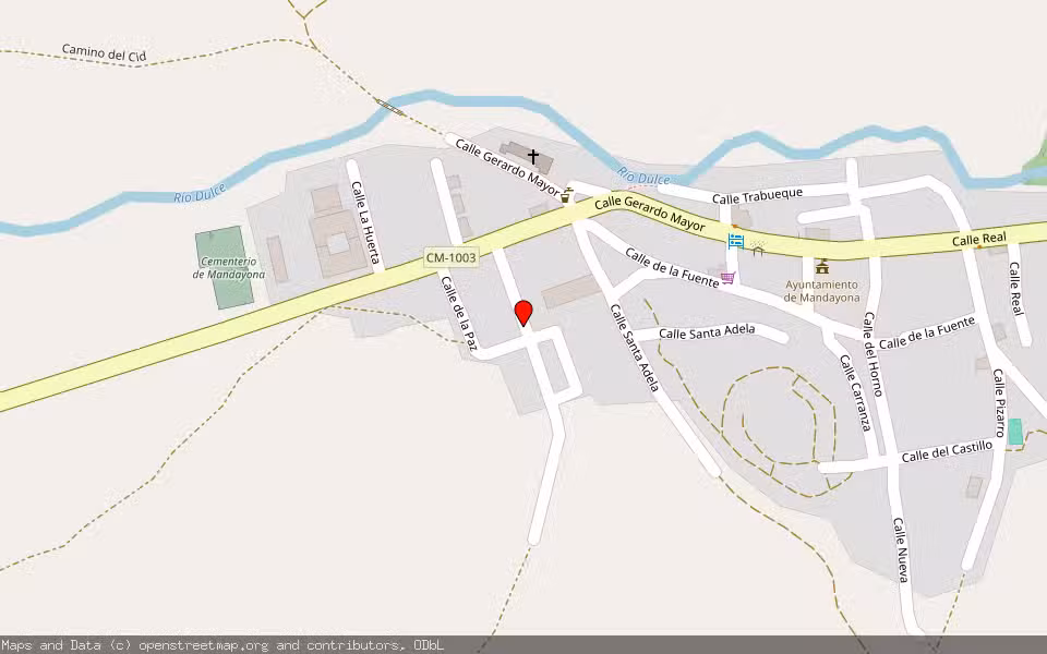 Mapa de Subasta Inmueble (Nave industrial) en Mandayona, Guadalajara