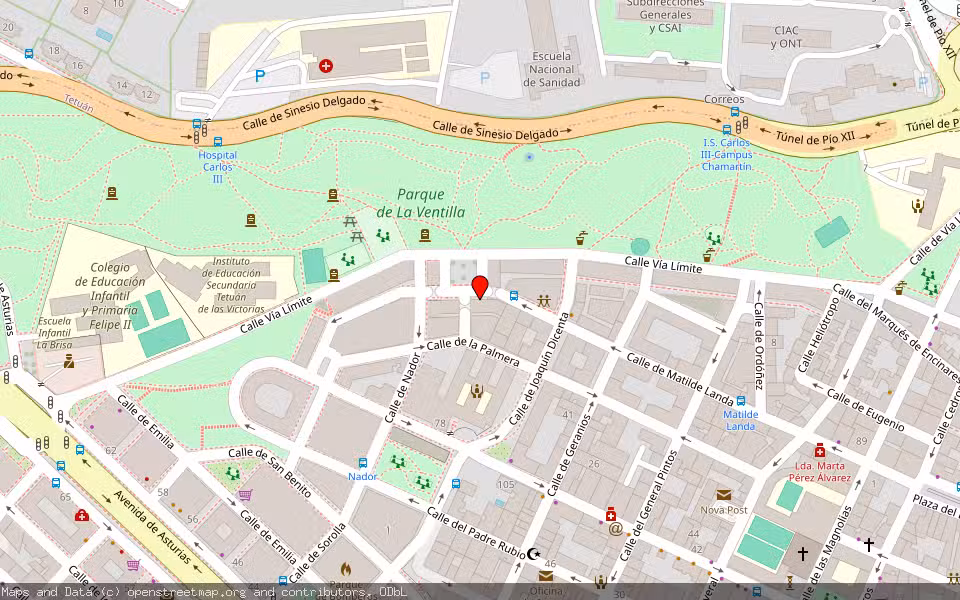 Mapa de Subasta Inmueble (Vivienda) en Madrid