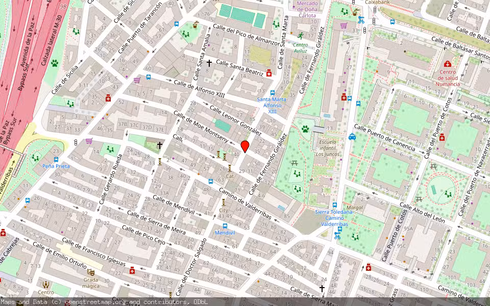 Mapa de Subasta Inmueble (Garaje) en Madrid