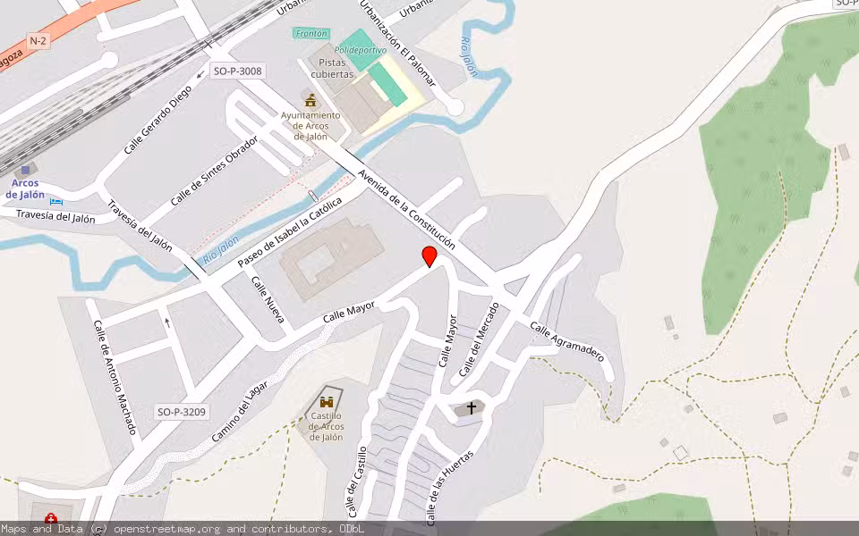 Mapa de Subasta Inmueble (Vivienda) en Arcos De Jalón, Soria