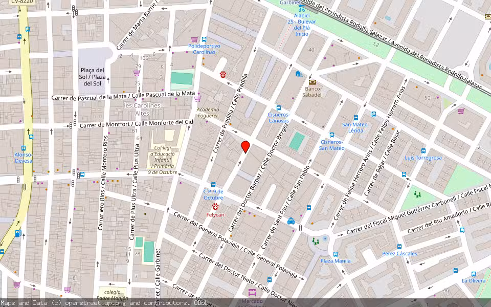 Mapa de Subasta Inmueble (Vivienda) en Alicante, Alicante/Alacant