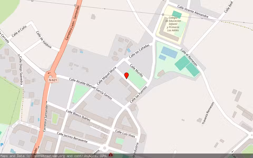 Mapa de Subasta Inmueble (Garaje) en Leon, León