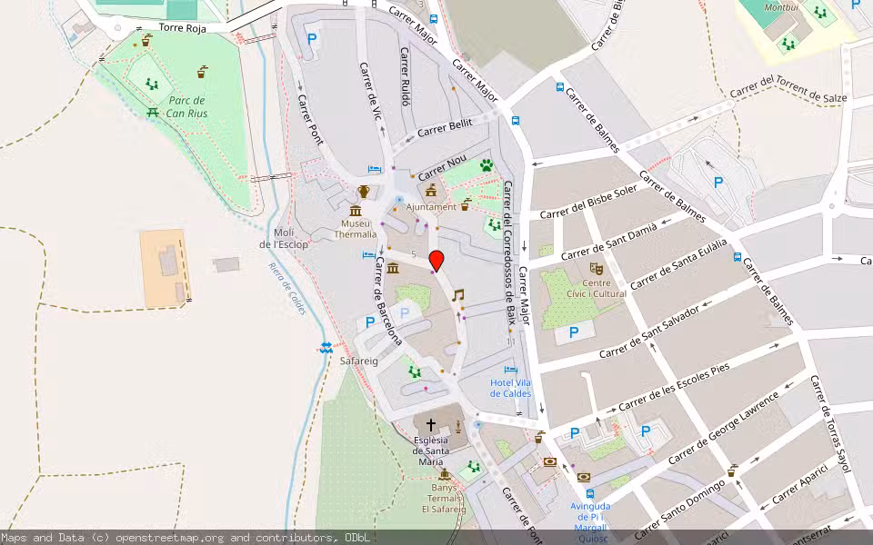 Mapa de Subasta Inmueble (Otros) en Caldes De Montbui, Barcelona
