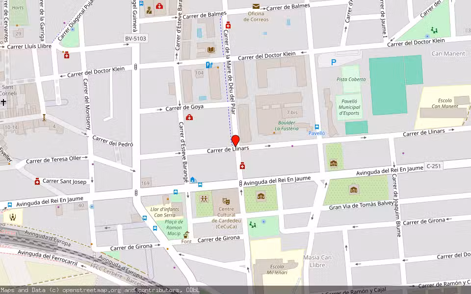 Mapa de Subasta Inmueble (Garaje) en Cardedeu, Barcelona