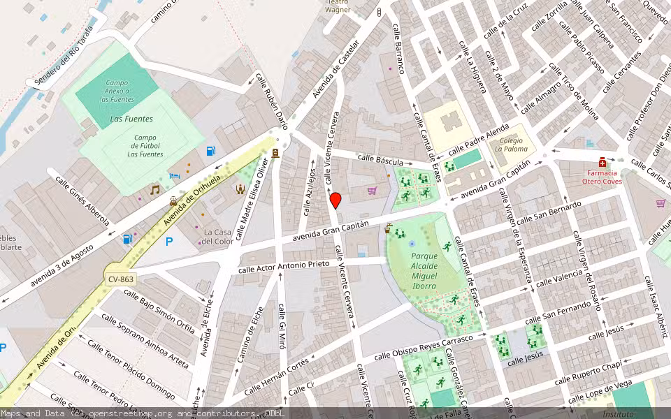 Mapa de Subasta Inmueble (Garaje) en Aspe, Alicante/Alacant