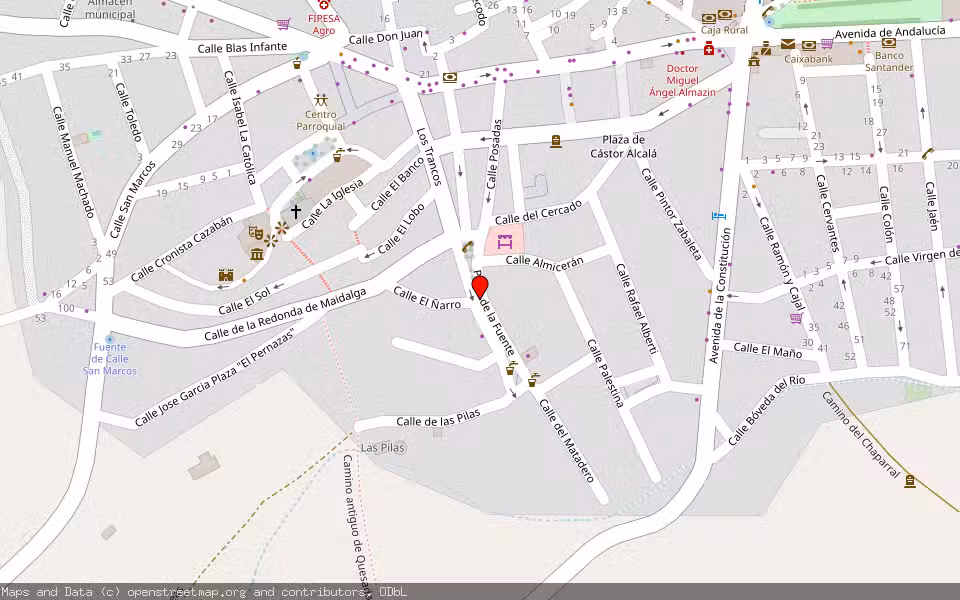 Mapa de Subasta Inmueble (Finca rústica) en Peal De Becerro, Jaén