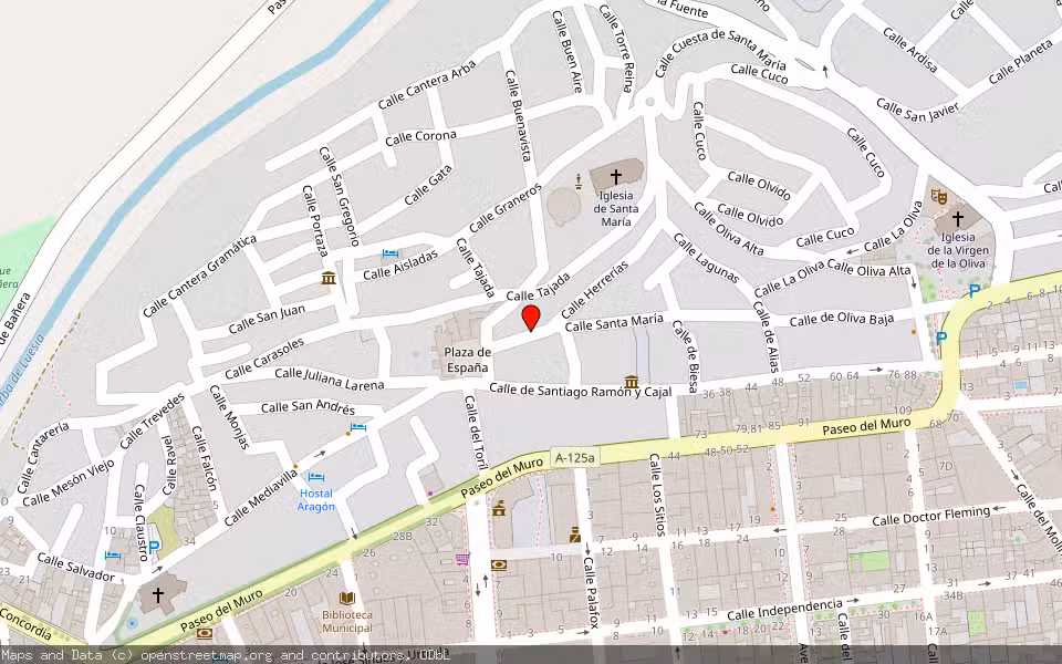 Mapa de Subasta Inmueble (Local comercial) en Ejea De Los Caballeros, Zaragoza