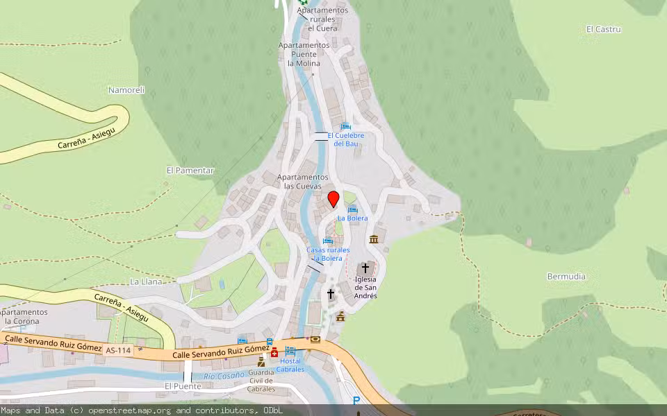 Mapa de Subasta Inmueble (Vivienda) en Cabrales, Asturias