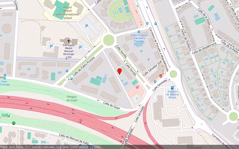 Mapa de Subasta Inmueble (Trastero) en Majadahonda, Madrid