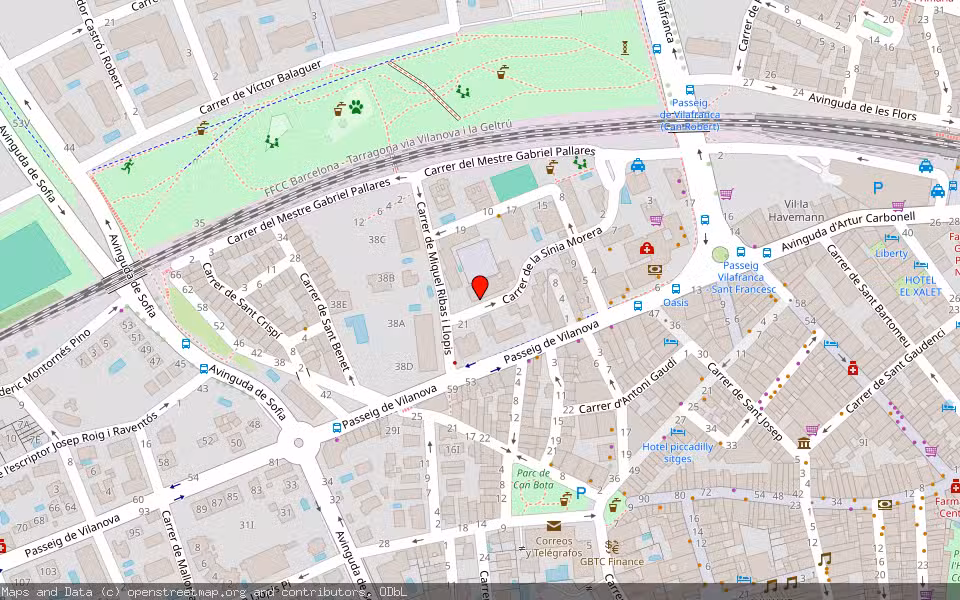 Mapa de Subasta Inmueble (Local comercial) en Sitges, Barcelona