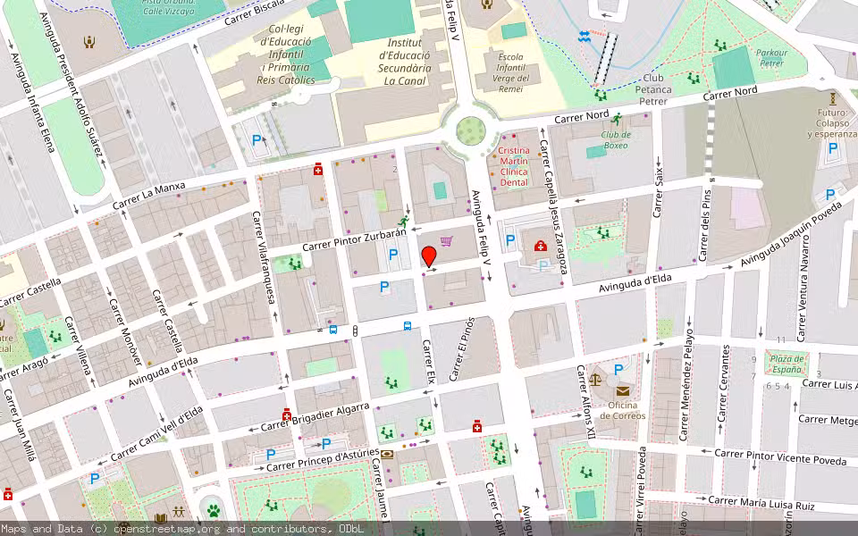 Mapa de Subasta Inmueble (Garaje) en Petrer, Alicante/Alacant