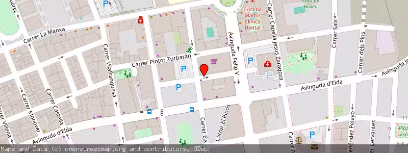 Mapa de Subasta de Inmueble (Garaje) en Petrer, Alicante 
