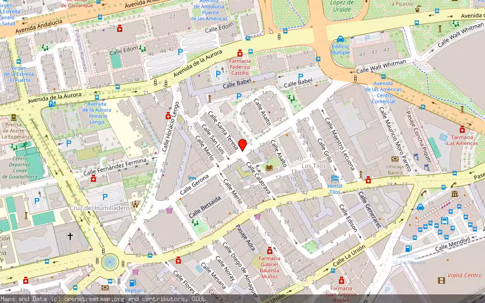 Mapa de Subasta Inmueble (Vivienda) en Málaga