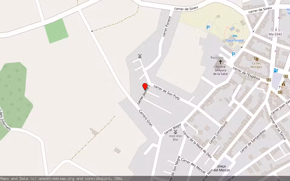 Mapa de Subasta Inmueble (Solar) en Maria De La Salut, Illes Balears