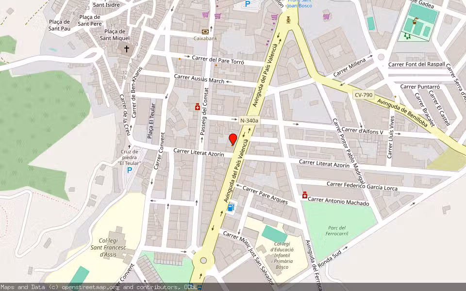 Mapa de Subasta Inmueble (Vivienda) en Cocentaina, Alicante/Alacant