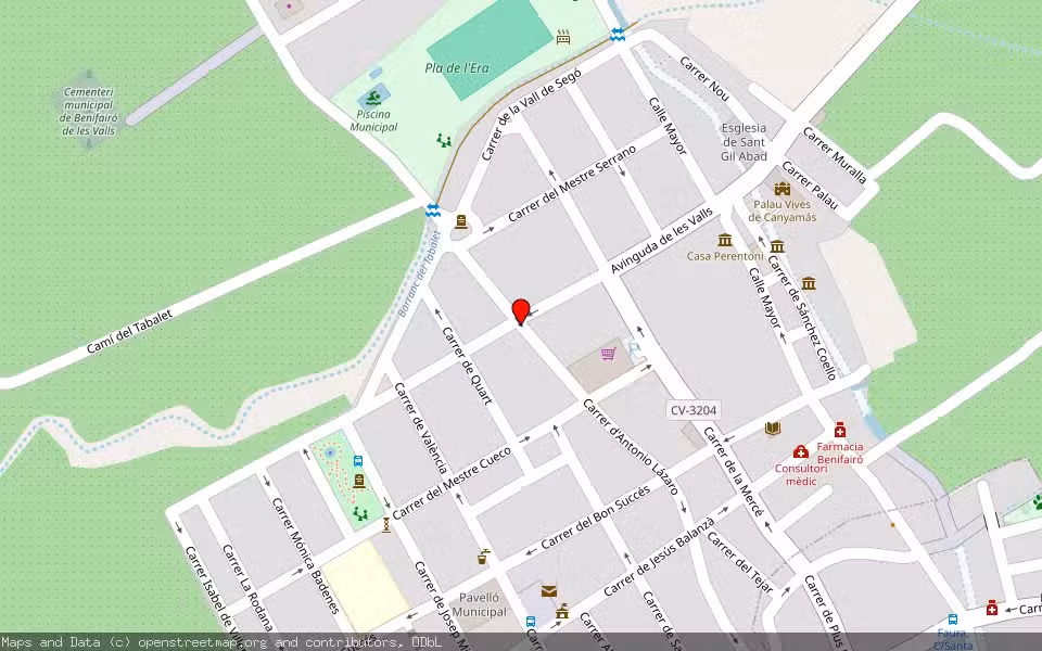 Mapa de Subasta Inmueble (Vivienda) en Benifairó De Les Valls, Valencia/València